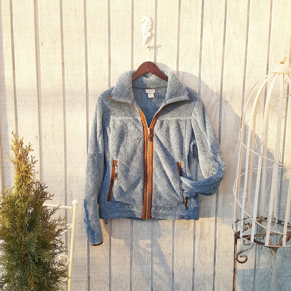 LLbean high pile teddy sherpa faux leather fleece